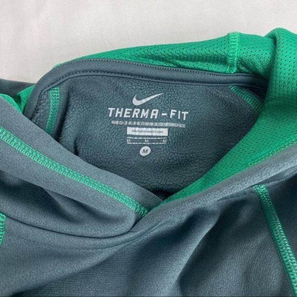 Nike Hoodie Green Swoosh Therma Training‎ Pullover Fleece Lined Womens Sz Medium - Picture 5 of 6